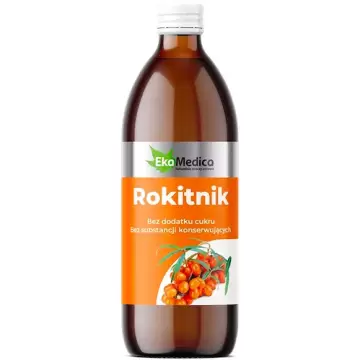 EkaMedica Rokitnik 100% sok z Owoców Rokitnika 500ml - suplement diety Odporność