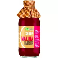 EkaMedica Syrop Malina Imbir 60% Soku 300ml Cukier Trzcinowy