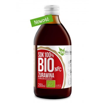 EkaMedica Żurawina Ekologiczny Sok 100% BIO NFC tłoczony 250ml