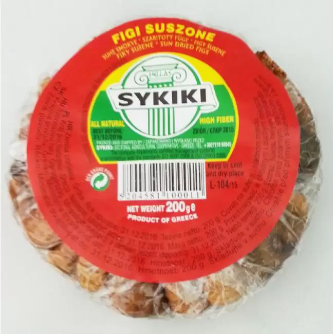 Targroch SYKIKI Figi suszone 200g Grecja Figa Błonnik Wapń Magnez Potas