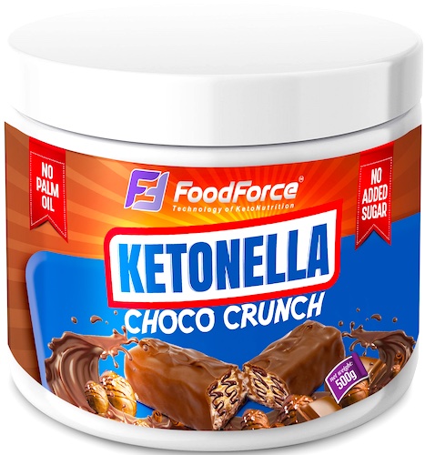 FoodForce Ketonella Choco Crunch 500g krem kakaowo-orzechowy dieta Keto