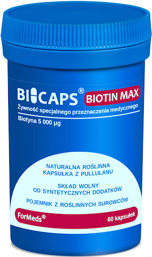 ForMeds BICAPS Biotin MAX Biotyna 5000mcg 60kaps vege - żywność specjalnego przeznaczenia medycznego