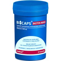 ForMeds BICAPS Biotin MAX Biotyna 5000mcg 60kaps vege - żywność specjalnego przeznaczenia medycznego