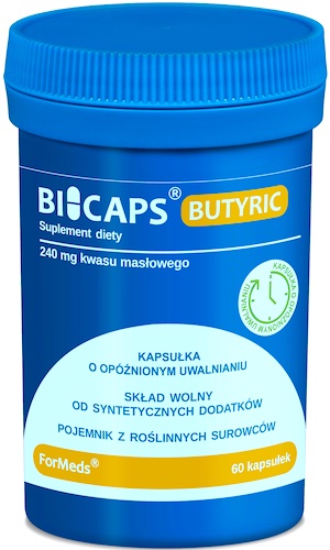 ForMeds BICAPS Butyric Maślan Sodu 150mg 60kaps vege - suplement diety Kwas Masłowy