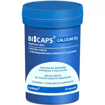 ForMeds BICAPS Calcium D3 Cytrynian Wapnia + Witamina D-3 2000IU 60kaps - suplement diety