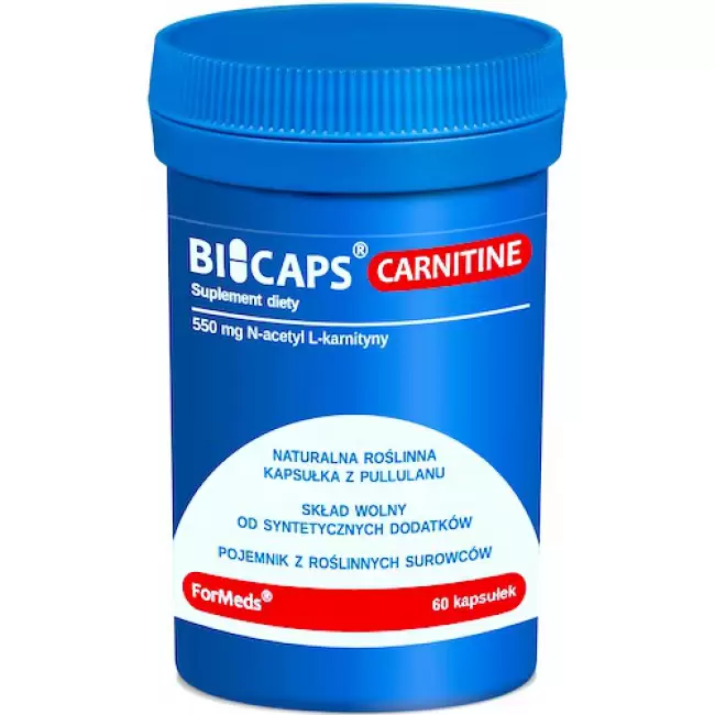 ForMeds BICAPS Carnitine 550mg 60kaps vege L-Karnityna - suplement diety
