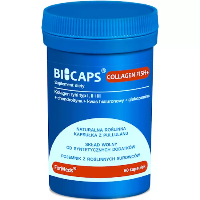 ForMeds BICAPS Collagen Fish+ Typu I, II i III 60kaps Rybi - suplement diety