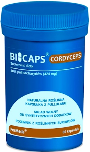 ForMeds BICAPS Cordyceps Kordyceps 424mg 60kaps vege - suplement diety polisacharydy 40%