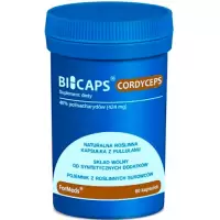 ForMeds BICAPS Cordyceps Kordyceps 424mg 60kaps vege - suplement diety polisacharydy 40%