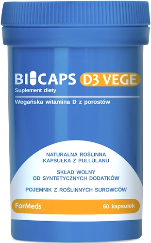 ForMeds BICAPS D3 VEGE z porostów Witamina D-3 2000IU 60kaps - suplement diety