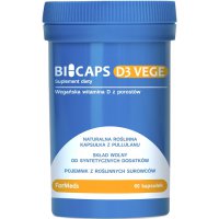 ForMeds BICAPS D3 VEGE z porostów Witamina D-3 2000IU 60kaps - suplement diety