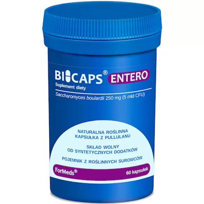 ForMeds BICAPS Entero 60kaps vege Probiotyk 5mld CFU Saccharomyces boulardii - suplement diety