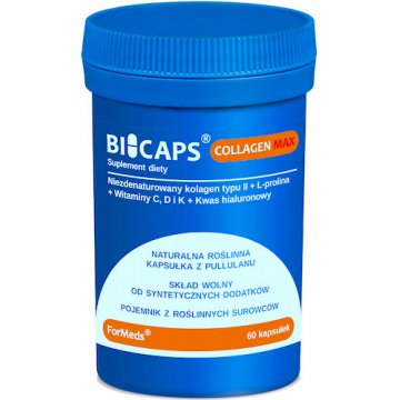 ForMeds BICAPS Collagen Kolagen MAX typu II +Prolina+Witamina C, D, K 60kaps - suplement diety