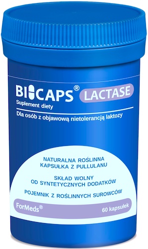 ForMeds BICAPS Lactase 60kaps vege - suplement diety Laktoza Nietolerancja