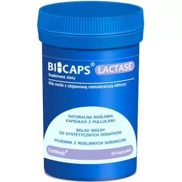 ForMeds BICAPS Lactase 60kaps vege - suplement diety Laktoza Nietolerancja