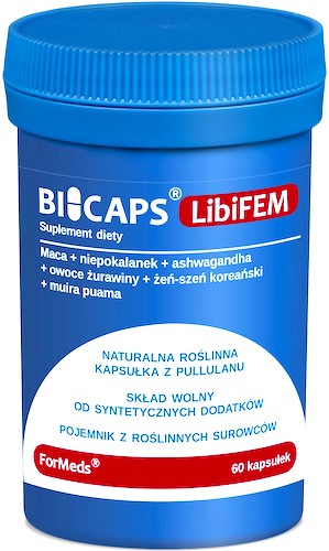 ForMeds BICAPS Libifem 60kaps Maca+Niepokalanek+Ashwagandha+Żeń-Szeń - suplement diety