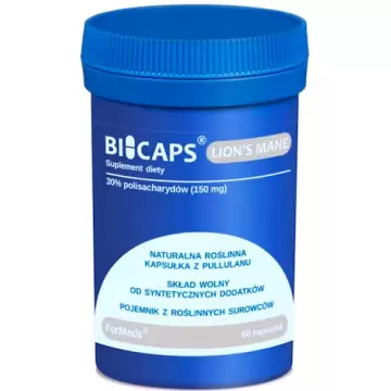 ForMeds BICAPS Lion's Mane 500mg 60kaps vege - suplement diety Soplówka jeżowata Nerwy Pamięć