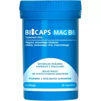 ForMeds BICAPS MAG B6 60kaps Magnez Cytrynian + Witamina B6 Pirydoksyna - suplement diety Nerwy Mięśnie Skurcze Stres