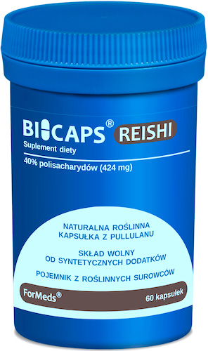 ForMeds BICAPS Reishi Ekstrakt 424mg 60kaps vege - suplement diety polisacharydy 40%