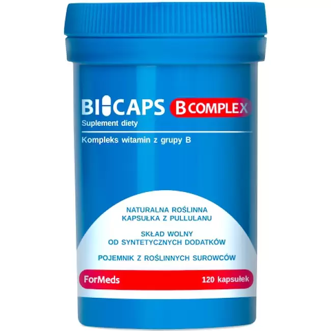 ForMeds BICAPS Witamina B COMPLEX Kompleks wit. gr. B 120kaps - suplement diety Nerwy Zęczenie Serce Energia