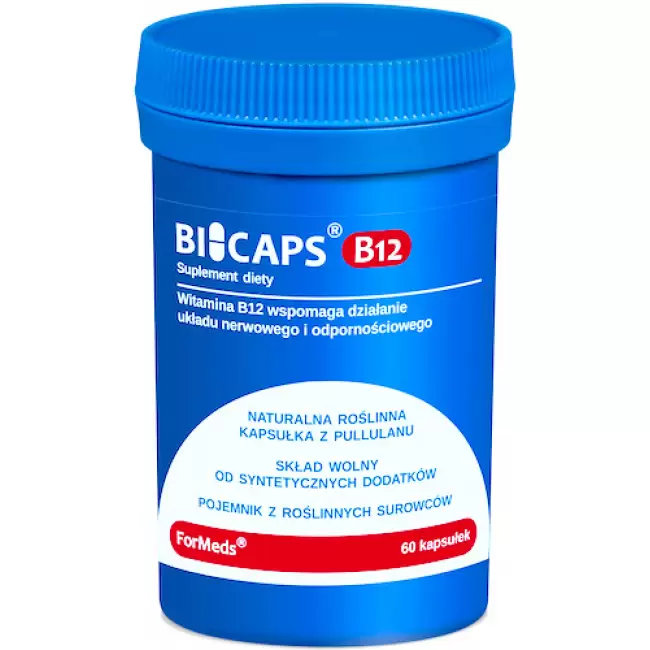ForMeds BICAPS Witamina B12 Metylokobalamina B-12 500mcg 60kaps  - suplement diety Układ Nerwowy Metabolizm Energia