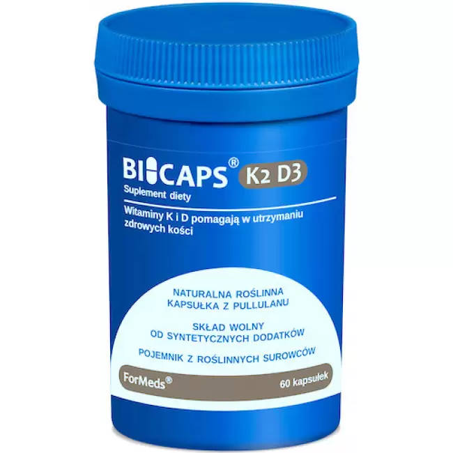 ForMeds BICAPS Witamina K-2 MK-7 100mcg + D-3 2000IU 60kaps K2D3 - suplement diety