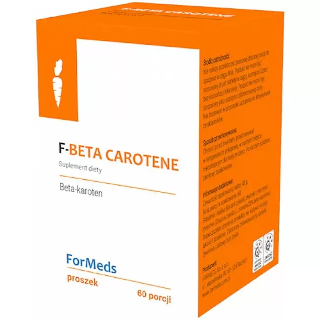 ForMeds Powder F-Beta Carotene 60prc proszek Beta-Karoten Witamina A - suplement diety Oczy Wzrok Skóra