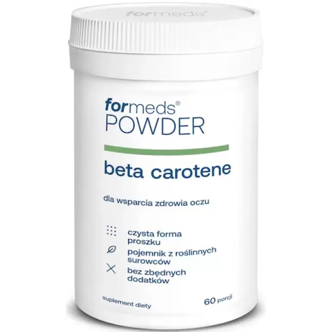ForMeds Powder F-Beta Carotene 60prc proszek Beta-Karoten Witamina A - suplement diety Oczy Wzrok Skóra