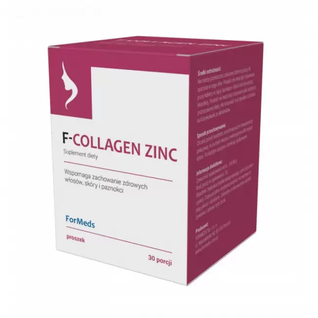 ForMeds Powder F-COLLAGEN ZINC Kolagen+Cynk 30prc proszek - suplement diety Włosy Skóra Paznokcie Kości