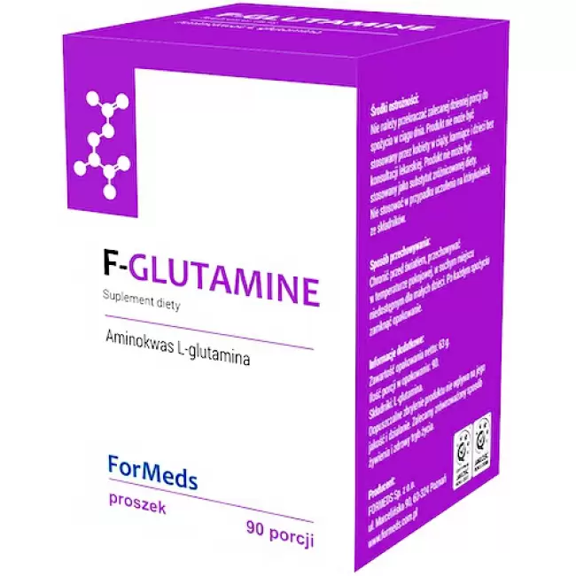 ForMeds Powder F-Glutamine 90prc proszek L-Glutamina Aminokwas - suplement diety Czysta 100%