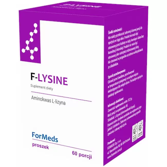 ForMeds Powder F-Lysine 60prc proszek L-Lizyna Aminokwas - suplement diety Mięśnie Ścięgna Skóra