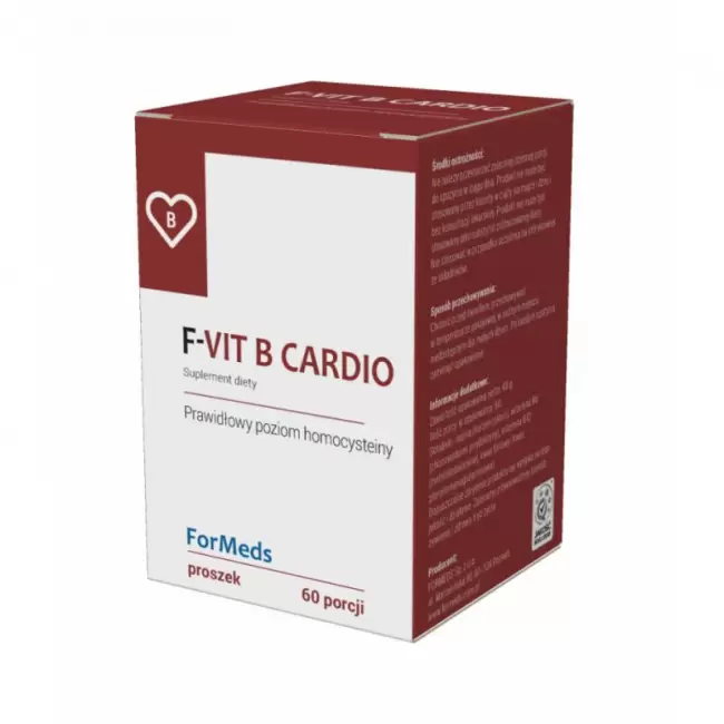 ForMeds Powder F-VIT B CARDIO Witamina B12 i B6 + Kwas Foliowy 60prc proszek - suplement diety
