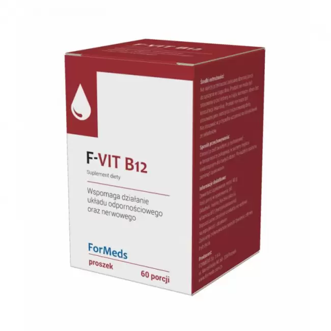 ForMeds Powder F-VIT B12 Metylokobalamina 60prc proszek - suplement diety Układ Nerwowy Metabolizm Energia