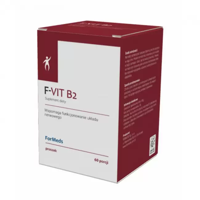 ForMeds Powder F-VIT witamina B2 Ryboflawina proszek B-2 60prc - suplement diety Układ nerwowy Energia Anemia