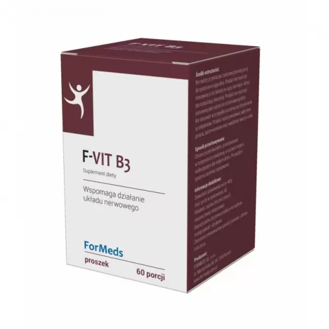 ForMeds Powder F-VIT witamina B3 50mg Niacyna 60prc proszek - suplement diety Układ Nerwowy Energia Skóra