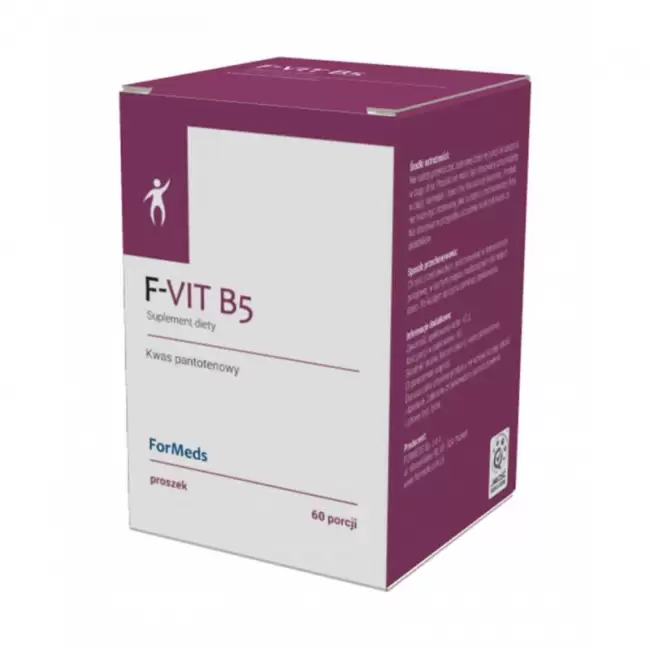 ForMeds Powder F-VIT B5 Kwas Pantotenowy 60prc proszek - suplement diety Energia Umysł Metabolizm