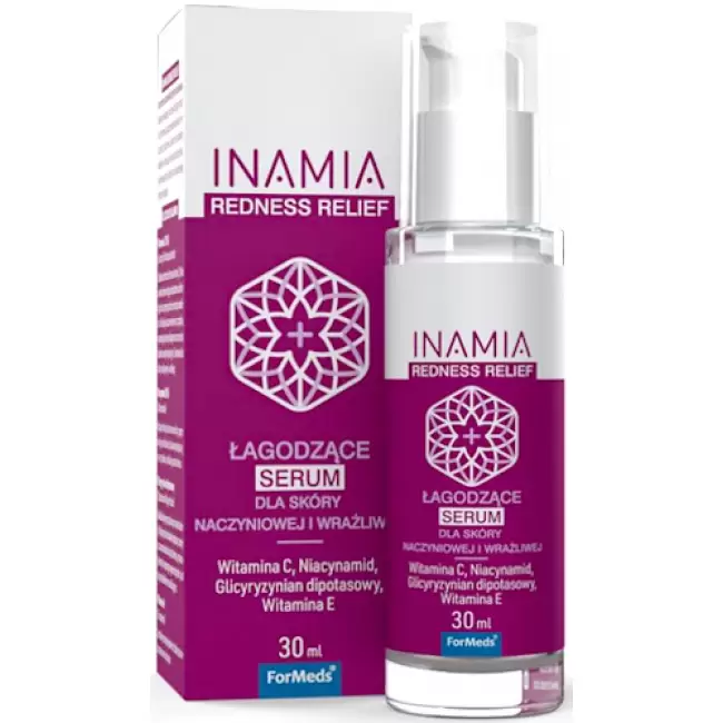 Formeds Inamia Serum Redness Relief 30ml Łagodzące skóra naczyniowa i wrażliwa Rozjaśnienie Podrażnienia