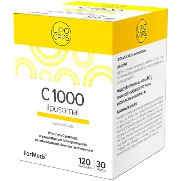 ForMeds LIPOCAPS Liposomal Witamina C1000 120kaps liposomalna  - suplement diety Odporność Energia Skóra