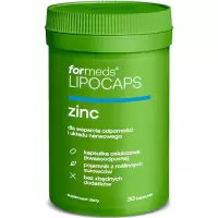 ForMeds Lipocaps Zinc Cynk Liposomalny Glukonian 15mg 30kaps vege - suplement diety Miedź Skóra Włosy Płodność