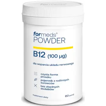 ForMeds Powder F-VIT B12 Metylokobalamina 60prc proszek - suplement diety Układ Nerwowy Metabolizm Energia