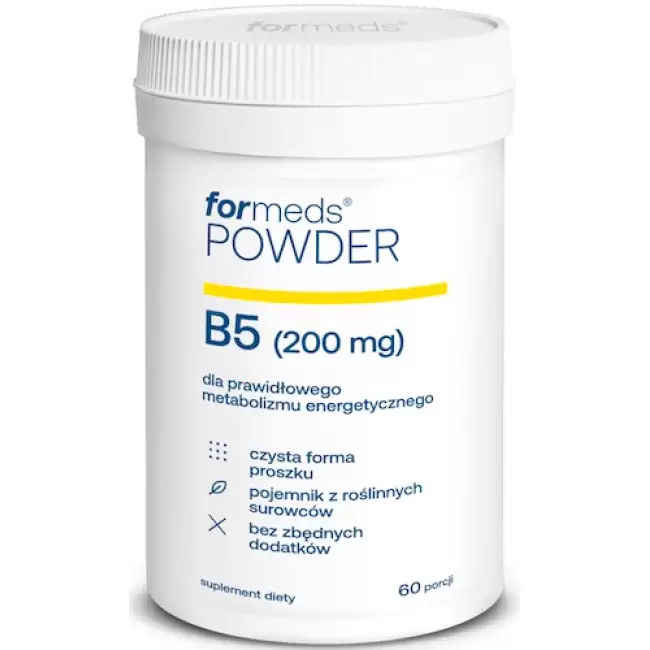 ForMeds Powder F-VIT B5 Kwas Pantotenowy 60prc proszek - suplement diety Energia Umysł Metabolizm
