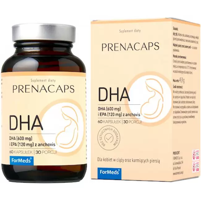 ForMeds Prenacaps DHA i EPA Omega-3 60kaps Ciąża, Dziecko - suplement diety