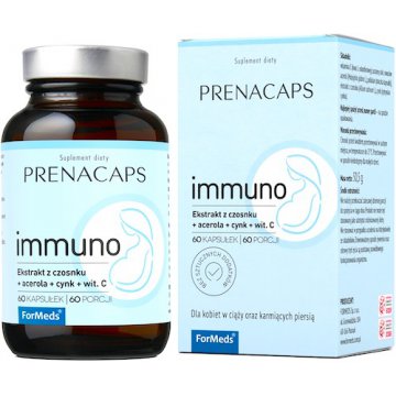 ForMeds Prenacaps Immuno Odporność Czosnek + Acerola + Cynk + Witamina C 60kaps Ciąża, Dziecko - suplement diety