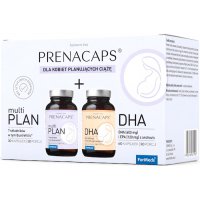 ForMeds Prenacaps multiplan 30kaps + DHA i EPA Omega-3 60kaps - suplement diety dla Kobiet planujących ciążę