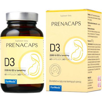 ForMeds Prenacaps Witamina D3 2000IU 60kaps Ciąża, Dziecko - suplement diety