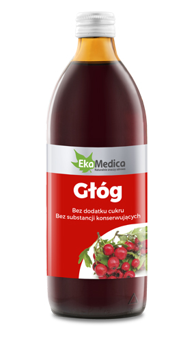 EkaMedica Głóg 100% sok z Głogu 1000ml - suplement diety