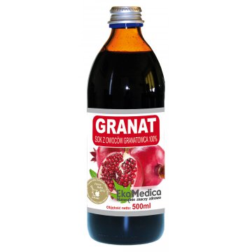 EkaMedica Sok z Granatu 500ml 100% Granat - suplement diety