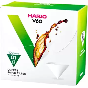 Hario filtry papierowe białe do stożkowych dripperów /Japońskie/ V60-01 100szt