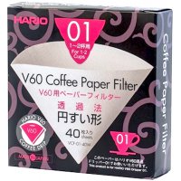 Hario filtry papierowe do dripa /Japońskie/ V60-01 VCF-01-40W 40szt