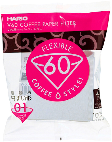 Hario filtry papierowe do dripa /Japońskie/ V60-01 VCF-01-100W 100szt